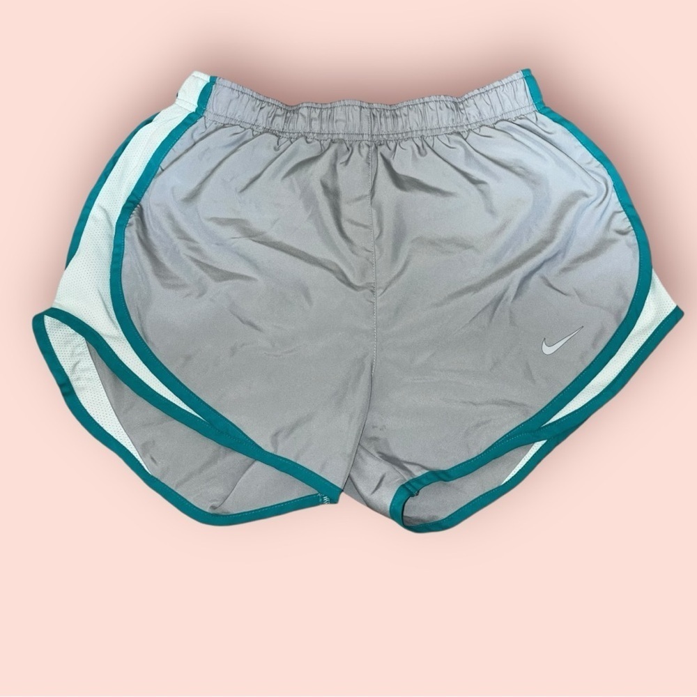 Nike dri fit grey shorts with blue mesh‎ sides size small